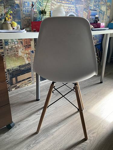 Пластиковый стул Eames PC-015 желтый фото покупателя 485