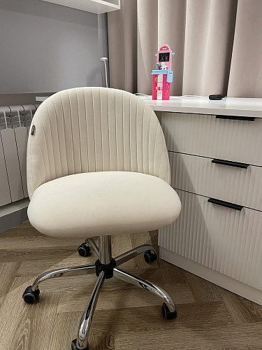 Компьютерное кресло Melody/Мелоди молочное фото покупателя 88