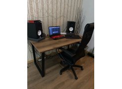 Стол Лота Лофт 140 25 мм черный матовый / бетон фото покупателя 8