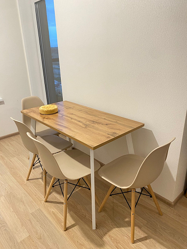 Стол Тринити Лофт 120 32 мм дуб галифакс табако / черный матовый фото покупателя 202