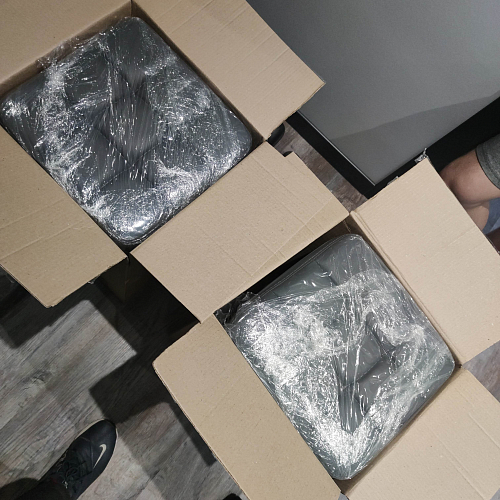 Барный стул Лофт кожзам темно-серый / черный матовый фото покупателя 109