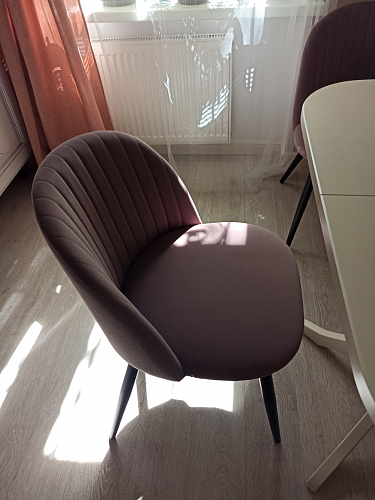 Стул на металлокаркасе Gabi 1 light blue / black / gold фото покупателя 992