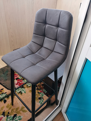 Барный стул Chio black / grey фото покупателя 16