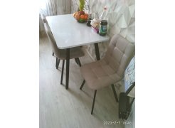 Стул на металлокаркасе Чилли синяя ткань / белый фото покупателя 617