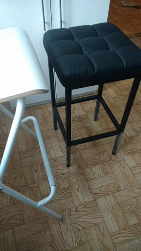 Барный стул Лофт ткань канди грей / черный матовый фото покупателя 116