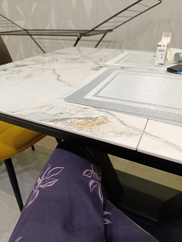 Стол на тумбе Бугун белый / золото фото покупателя 46