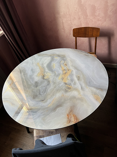 Стеклянный стол Анселм леонардо / черный фото покупателя 7