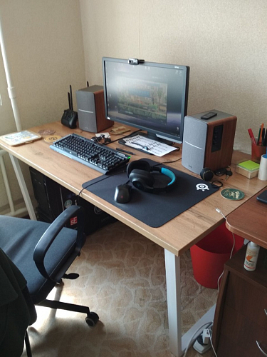 Стол Лота Лофт 120 25 мм сабия / белый матовый фото покупателя 694