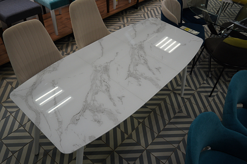 Стул на металлокаркасе Kora beige / black из шоурума 5