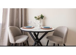 Стул на металлокаркасе Gabi 1 gray / black фото покупателя 655