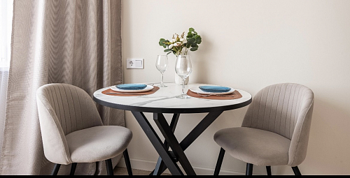 Стул на металлокаркасе Gabi 1 light purple / black фото покупателя 655