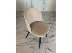 Стул на металлокаркасе Gabi 1 бежевый / черный с серебряными наконечниками фото покупателя 724