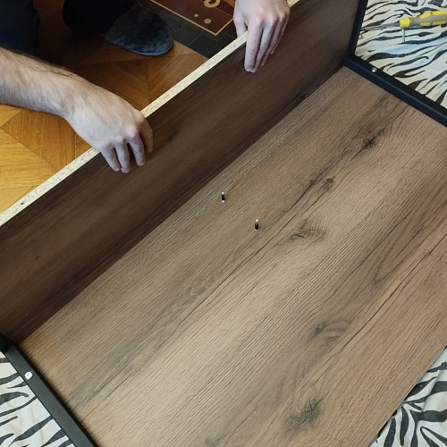 Письменный стол Клер Лофт дуб делано светлый / белый матовый фото покупателя 14