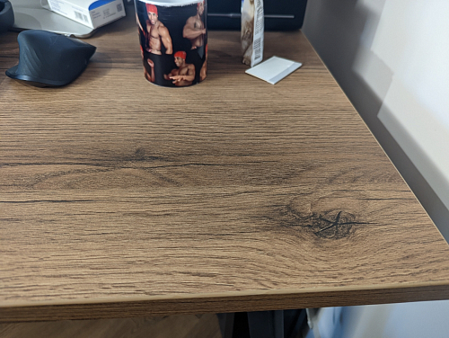 Стол Тринити Лофт 120 32 мм бетон / черный матовый фото покупателя 109