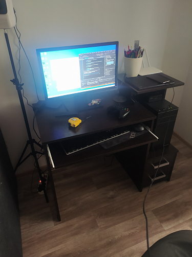 Стол компьютерный Джаз-24 правый белый фото покупателя 33