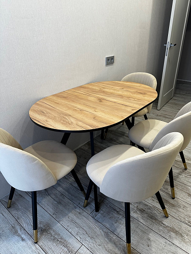 Стул на металлокаркасе Gabi latte / gold / black фото покупателя 554