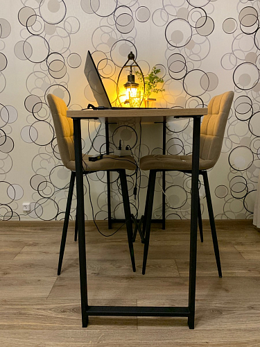 Барная стойка Дилан Лофт 120х60х110 бетон фото покупателя 206