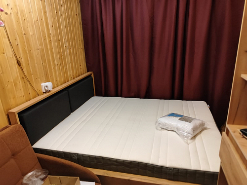 Двуспальная кровать Клауд 160х200 парящая дуб крафт золотой / антрацит фото покупателя 289