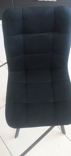 Стул на металлокаркасе Чилли К темно-серый (velutto 32) / черный фото покупателя 334