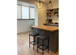 Барный стул Лофт кожзам темно-серый / черный матовый фото покупателя 7