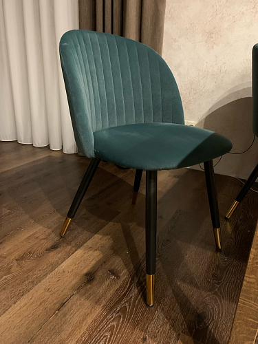 Стул на металлокаркасе Gabi 1 light purple / black / gold фото покупателя 102