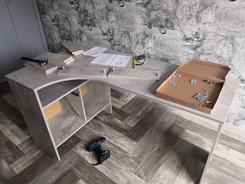 Письменный стол СПм-25 левый белый  - Уцененный экземпляр фото покупателя 52