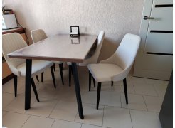 Стул на металлокаркасе Kora green / black фото покупателя 44