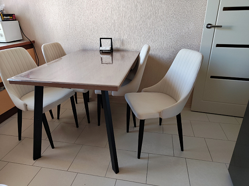 Стул на металлокаркасе Kora green / black фото покупателя 44