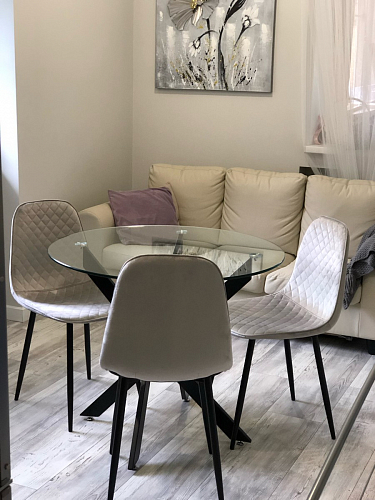 Стул на металлокаркасе Capri голубой фото покупателя 12