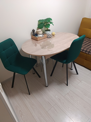 Стул на металлокаркасе Чилли бирюзовый / черный фото покупателя 1227