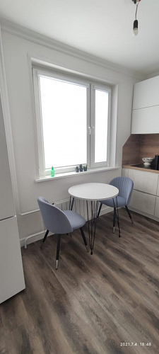 Стул на металлокаркасе Gabi 1 line light blue / black фото покупателя 222