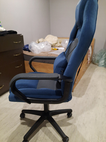 Компьютерное кресло Driver/Драйвер кожзам черный / серый фото покупателя 90