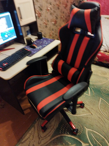 Компьютерное кресло Corvet black / red фото покупателя 3