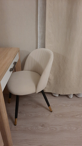 Стул на металлокаркасе Gabi latte / gold / black фото покупателя 32