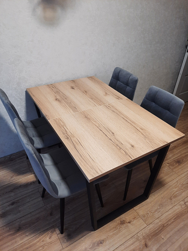 Деревянный стол Лота Лофт 120х75 белый матовый / дуб крафт золотой фото покупателя 500