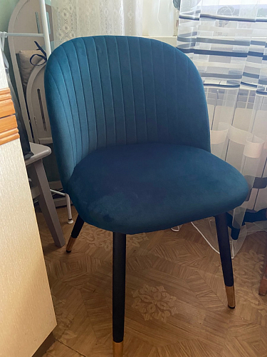 Стул на металлокаркасе Gabi dark beige / black / silver фото покупателя 206