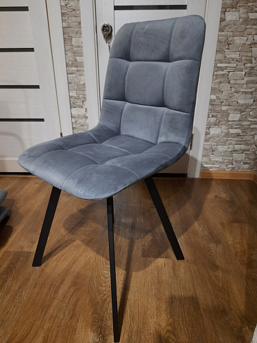 Стул на металлокаркасе Чилли синяя ткань / белый фото покупателя 899