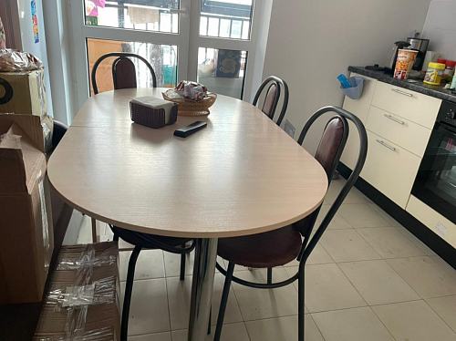 Стол обеденный раздвижной СтК12 дуб молочный фото покупателя 22