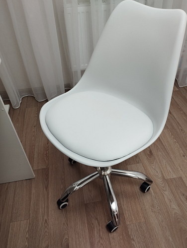 Компьютерное кресло Kolin с подушкой clear / white фото покупателя 240