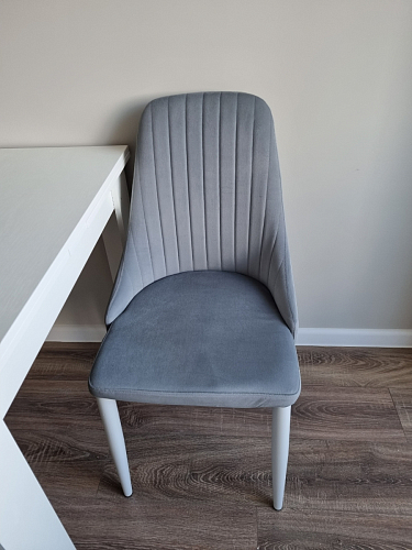 Стул на металлокаркасе Kora light blue / white фото покупателя 92