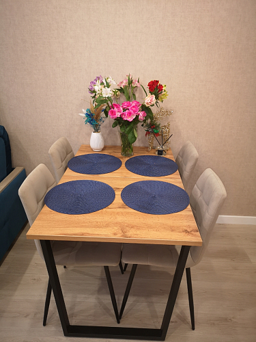 Стол Лота Лофт 120 32 мм бетон / черный матовый фото покупателя 302