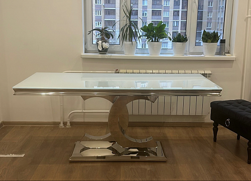 Стол на тумбе Klod белый фото покупателя 7