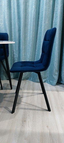 Стул на металлокаркасе Чилли синий / белый фото покупателя 1222