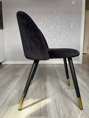 Стул на металлокаркасе Gabi 1 light blue / black / gold фото покупателя 560