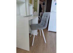 Стул на металлокаркасе Чилли синяя ткань / белый фото покупателя 410