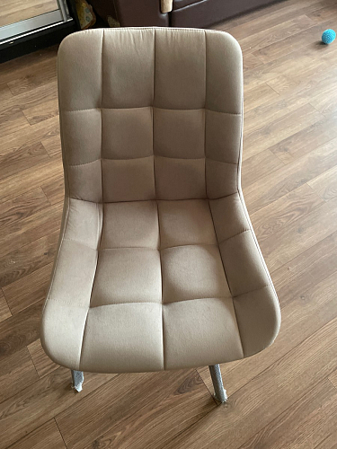 Стул на металлокаркасе Челси бежевый / черный фото покупателя 69