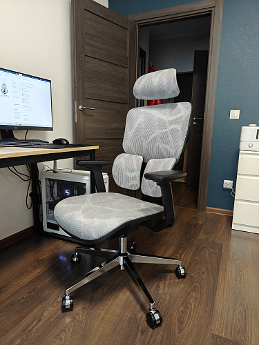 Компьютерное кресло Samur white / black фото покупателя 2