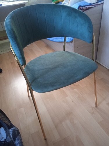 Стул на металлокаркасе Kamelia светло-фиолетовый / золотой фото покупателя 78