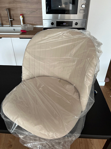 Стул на металлокаркасе Gabi dark beige / black / silver фото покупателя 449