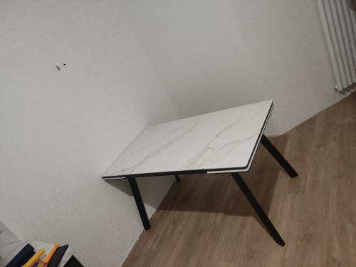 Керамический стол Норман 140(200)х80 серый мрамор larka grey / черный фото покупателя 16